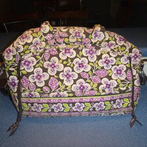 Vera Bradley plum petals laptop bag
